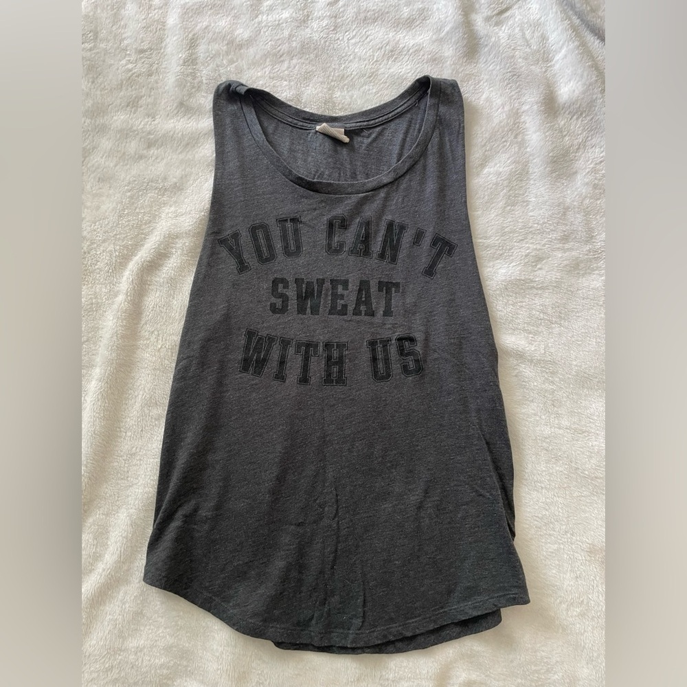 PINK Women's Sleeveless Graphic Tank Top grey